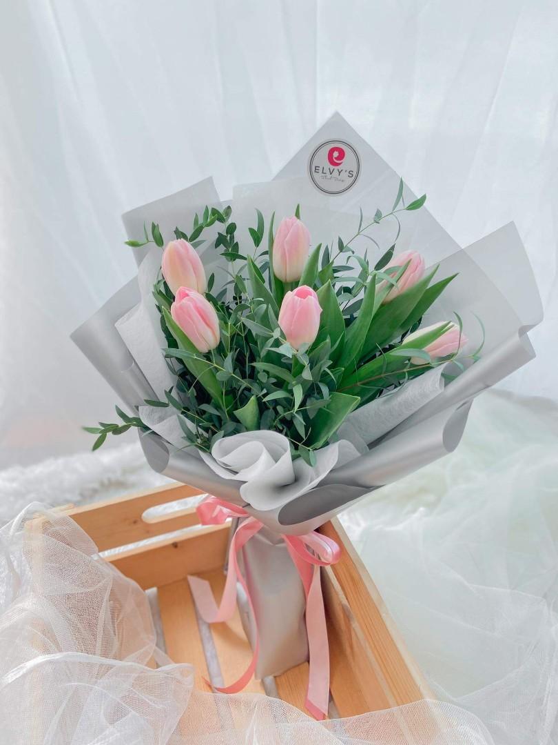 Tulips Flower Bouquet Delivery Gardening Flowers Plants On Carousell