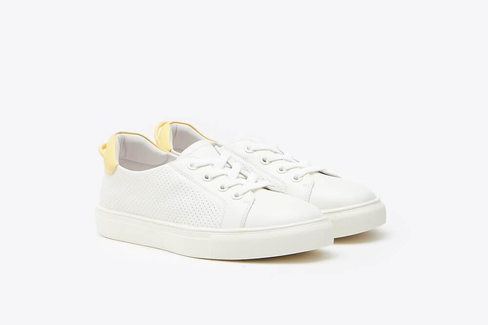 pastel yellow sneakers