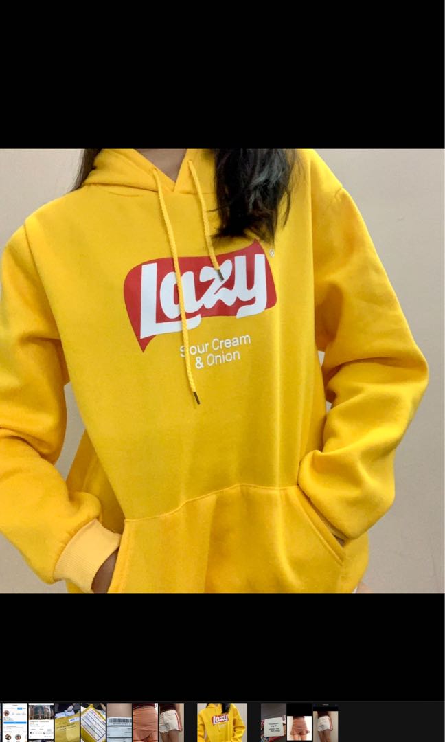 yellow lazy hoodie