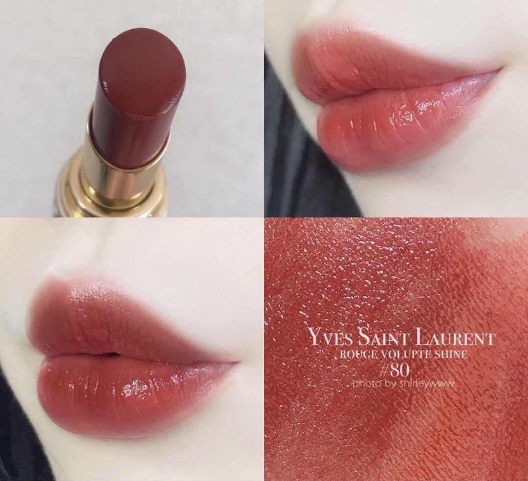 Beige Blouse Ysl Rouge Volupte Shine Oil In Stick Swatches YSL