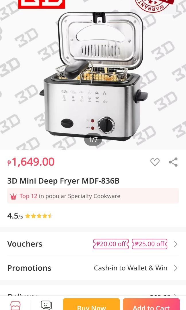 3d mini deep fryer discount