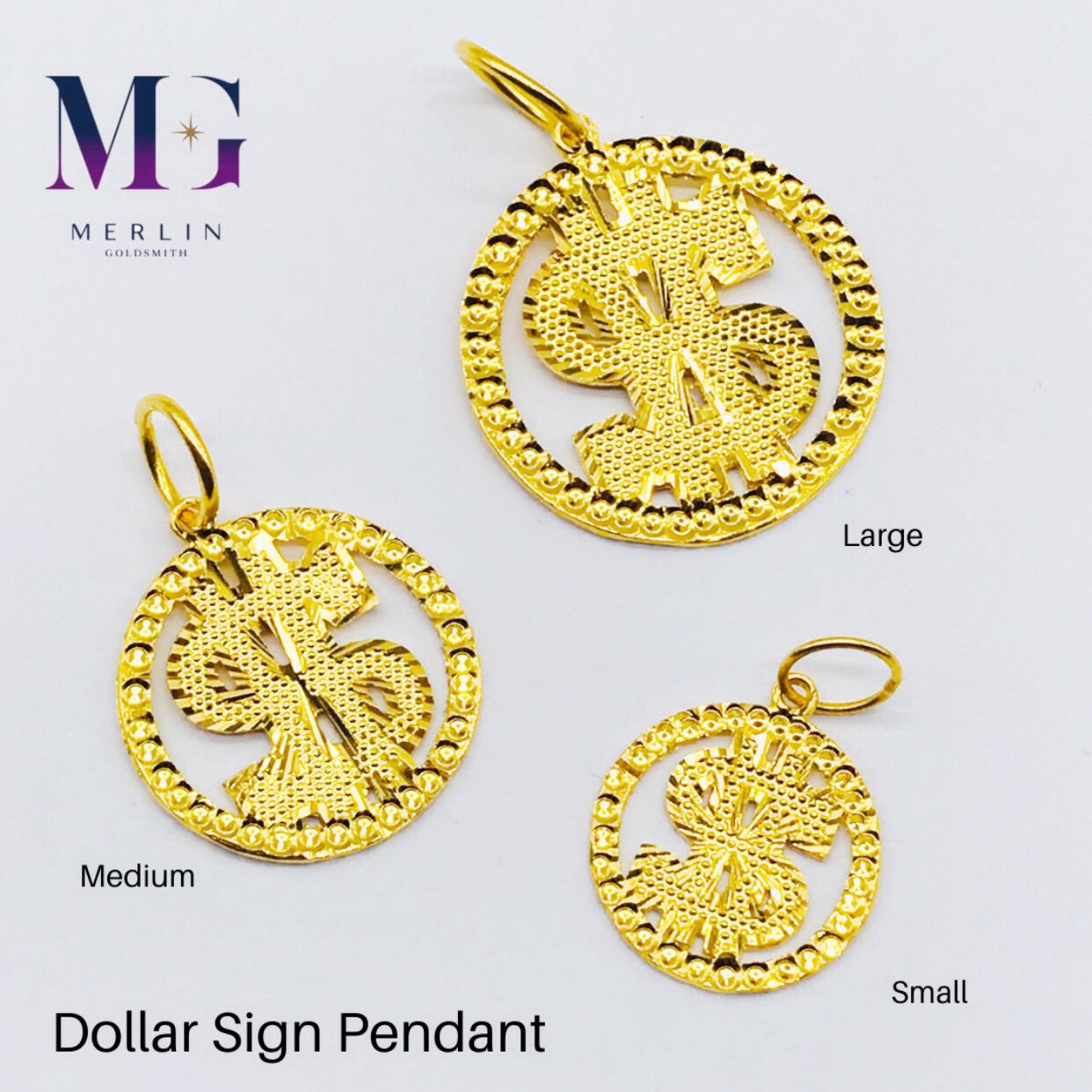 Gold new arrivals dollar pendant