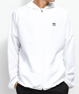 adidas white windbreaker jacket