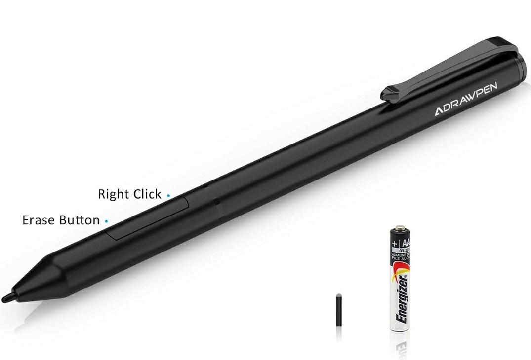 Microsoft Surface Pro Pen Adrawpen Stylus Pen With Right Click And Erase Buttons Palm Rejection 1024 Pressure Sensitivity And 1000hrs Working Time For Surface Pro 7 6 5 4 3 Surface Go Surface Book Studio Laptop Neo
