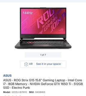 Rog 2020 1tb 15 6 I7 10750h G512li Gtx1650tb Asus Gaming Laptop Electronics Computers Laptops On Carousell