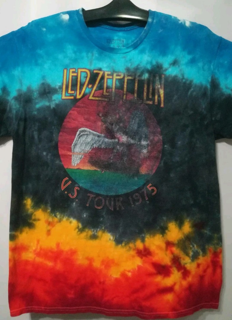 Band Led Zeppelin Tie Dye Tshirt, Men's 