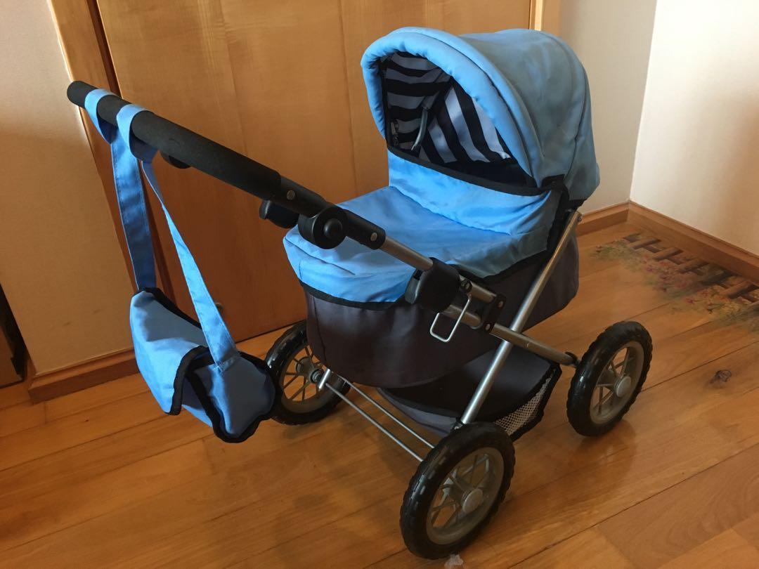 bayer dolls pram blue