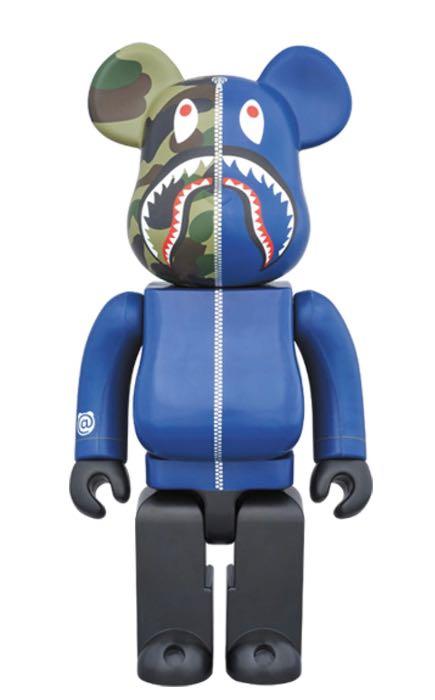 Bearbrick Bape 1st camo shark 1000%, 興趣及遊戲, 玩具& 遊戲類