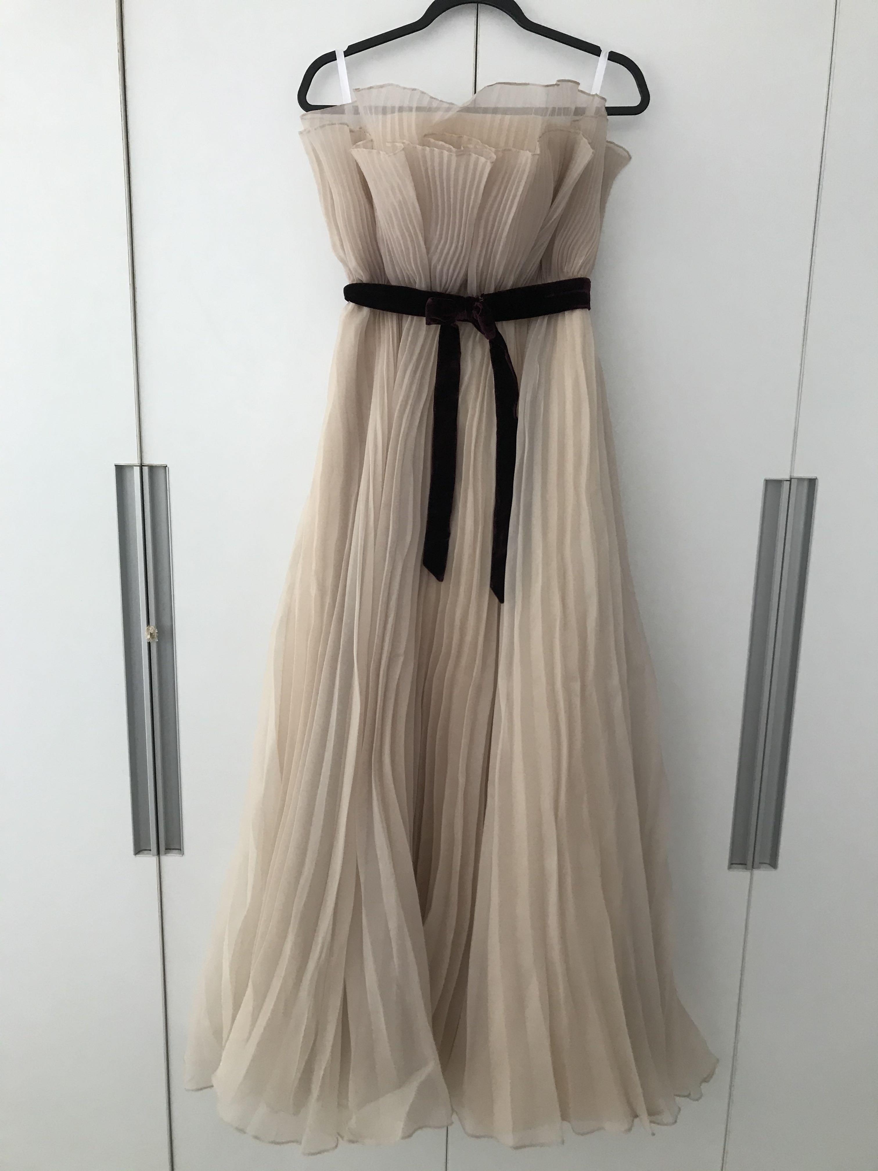 pleated gown