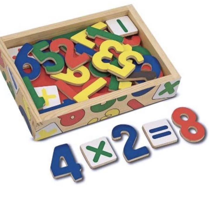 BNIB Magnetic Wooden Numbers, Babies 