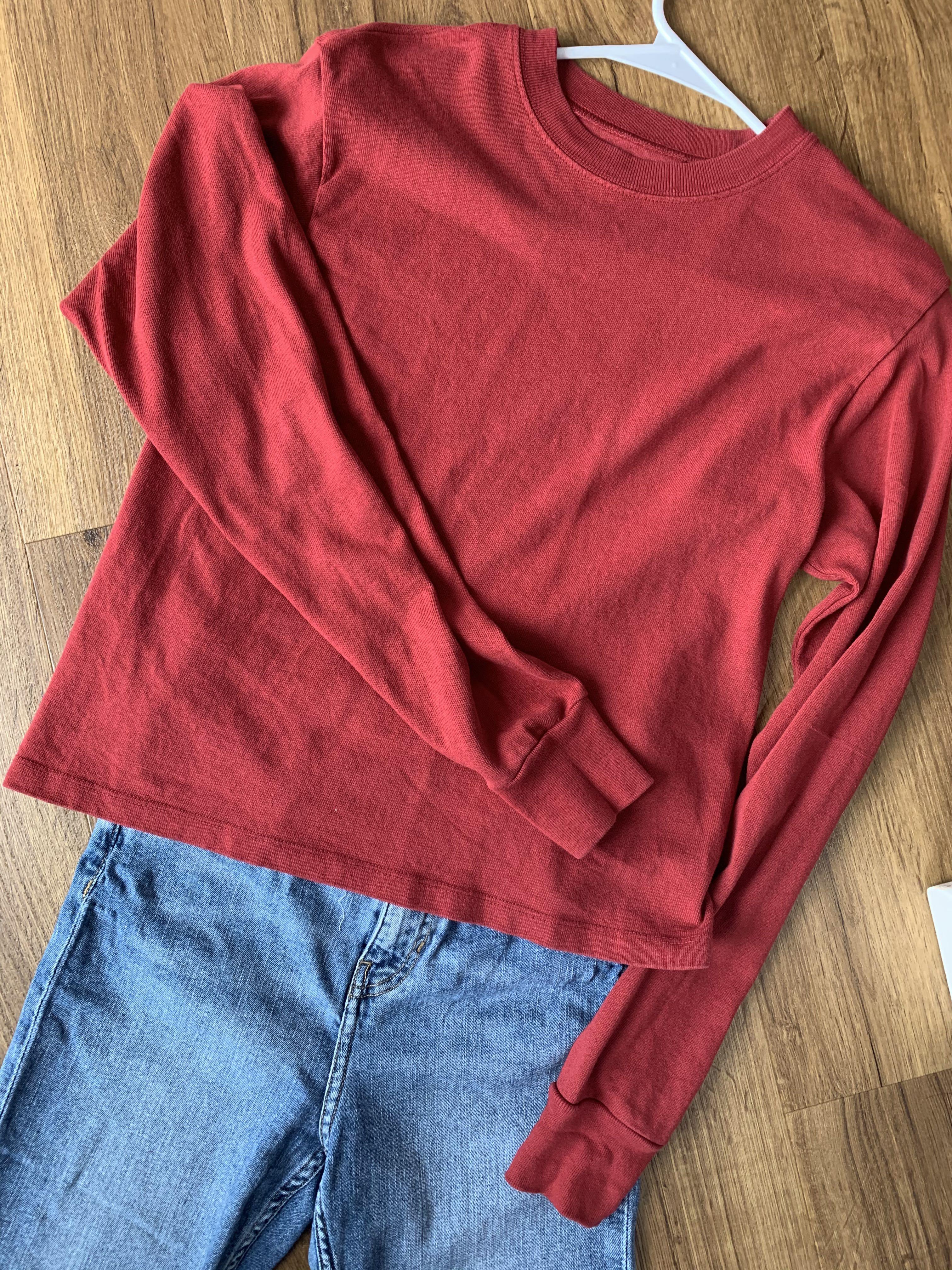 Brandy melville red long sleeve best sale