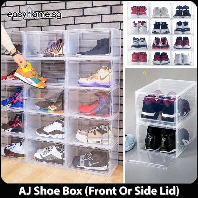 Bundle Set Aj Shoe Box Storage Rack Shelf Organizer Front Or Side Lid Opening Furniture Others On Carousell