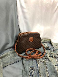 Celine vintage macadam pouch/ crossbody 中古包 中古手拎袋 中古老花袋