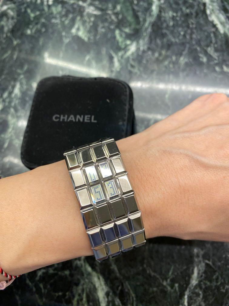CHANEL vintage chocolate bracelet digital watch, Luxury, Watches on  Carousell