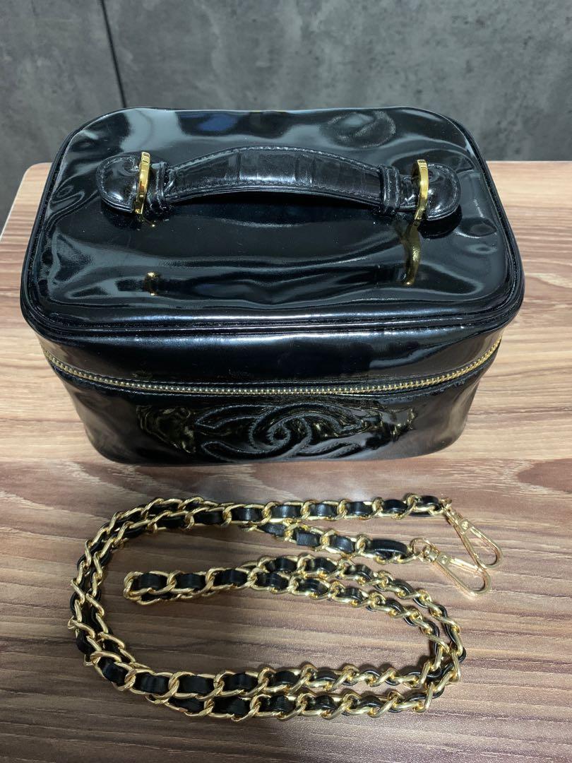 Chanel vintage patent Makeup bag vanity case, Luxury, Bags & Wallets on  Carousell