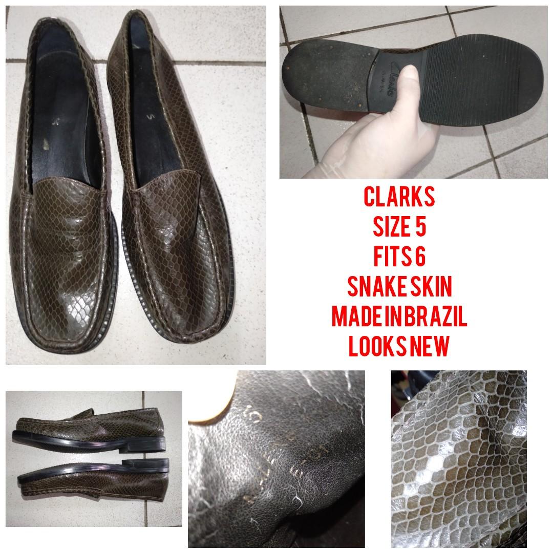 clarks snakeskin shoes