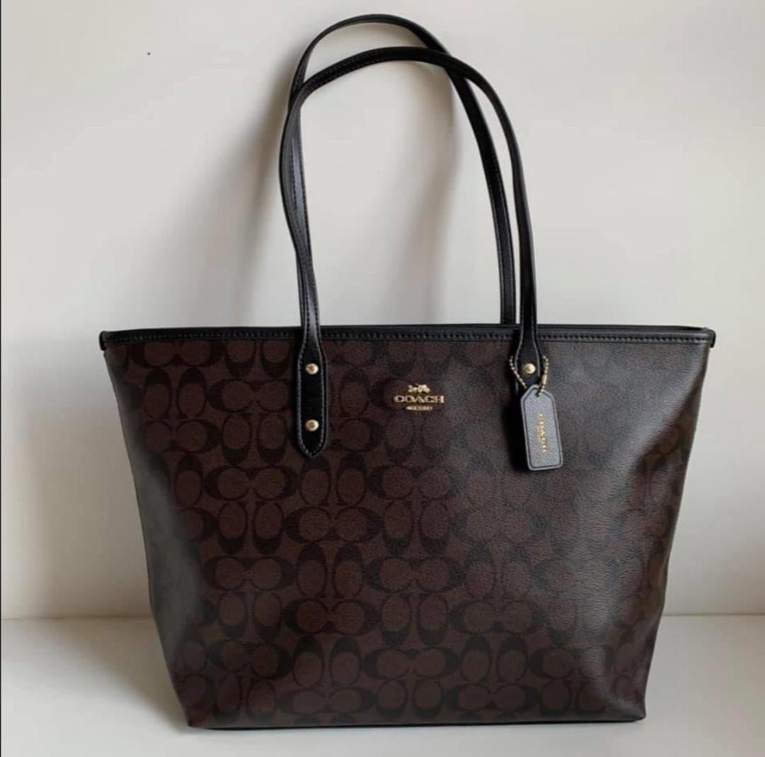 coach city zip tote