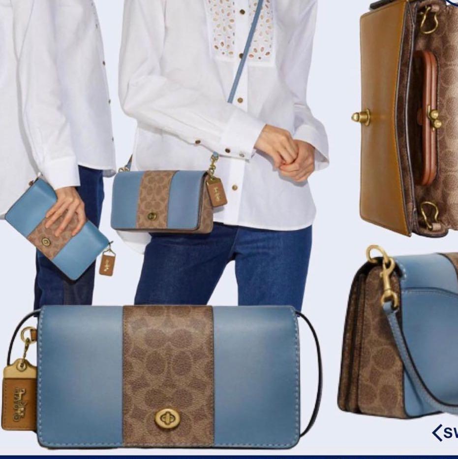 Coach Dinky Signature Canvas Blocking new
