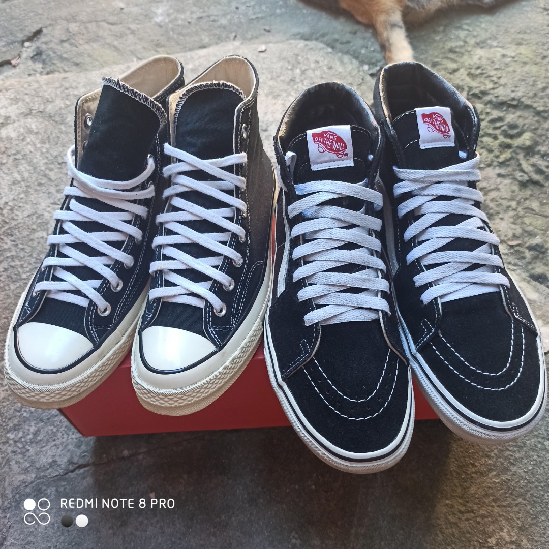 Black converse vans store