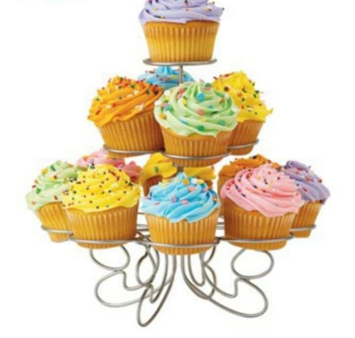 Cupcake Stand (Category: Bakeware) located in Pasay City. Submitted by jejuvan (Listing ID 1033177861, Image 2). Description: Cupcake Stand made of stainless Black- 15 to 24pcs cupcakes 600php Silver- 13pcs cupcakes 230php White- Muffin/Cupcake Single PC 120php .