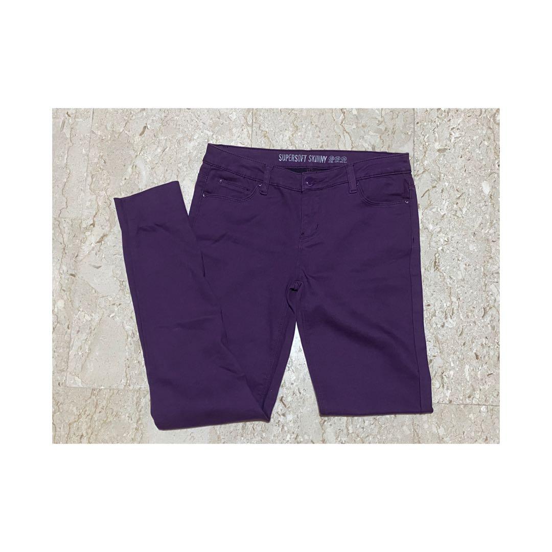 purple skinny pants