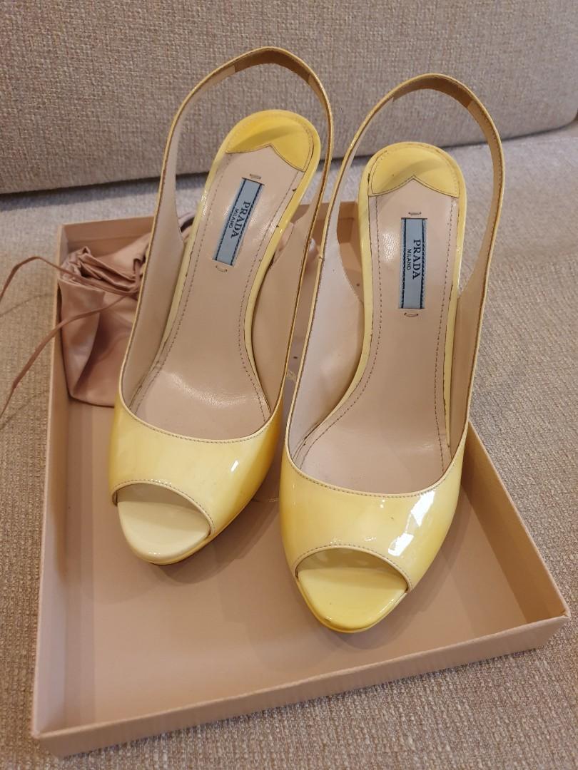 Discolored Prada Heels to clear Size , Women's Fashion, Footwear, Heels  on Carousell