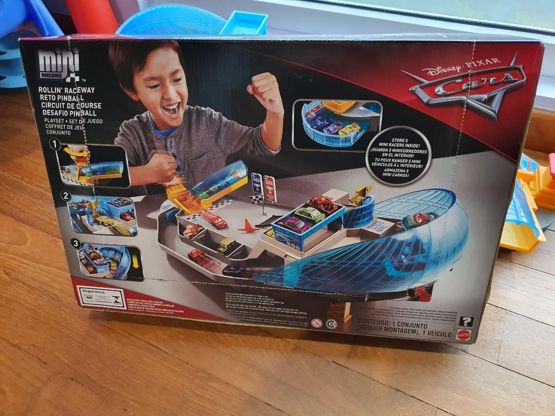 Disney pixar cars mini racers sales pinball playset