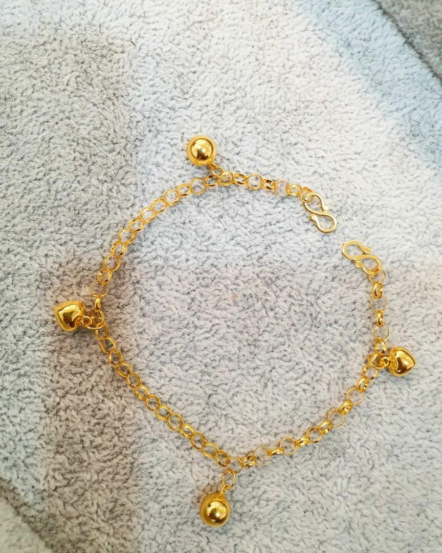 Gelang Emas 916 Loceng Dewasa 17 5cm Women S Fashion Jewellery On Carousell