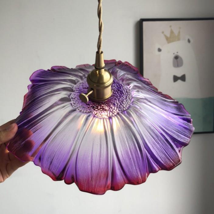 Glass discount flower pendant