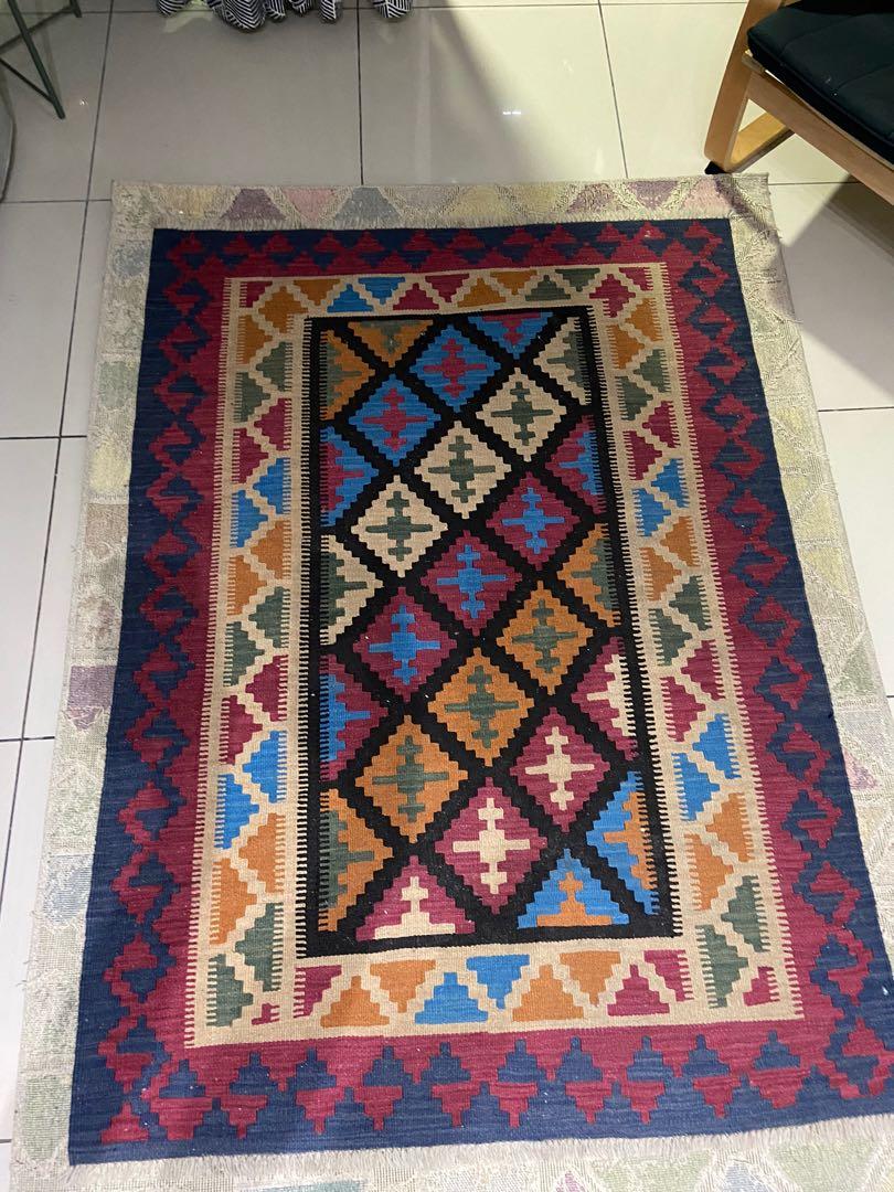 Handmade Ikea Kilim rug, Furniture & Home Living, Home Decor, Carpets