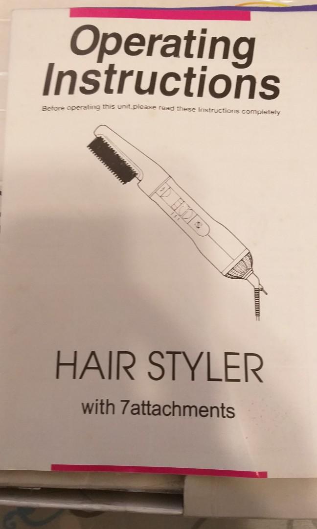 Hair styler (Category: Hair) located in Manila. Submitted by mallows__ (Listing ID 1033271666, Image 1). Description: Brand new hairstyler with 7 attachment. Pasalubong from KSA..