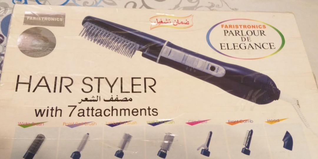 Hair styler (Category: Hair) located in Manila. Submitted by mallows__ (Listing ID 1033271666, Image 2). Description: Brand new hairstyler with 7 attachment. Pasalubong from KSA..