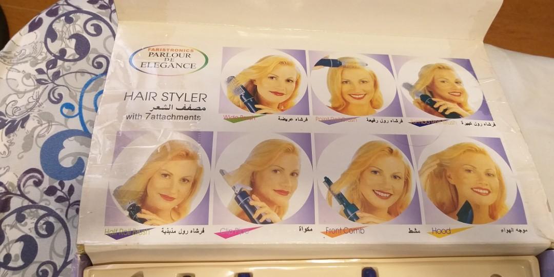 Hair styler (Category: Hair) located in Manila. Submitted by mallows__ (Listing ID 1033271666, Image 3). Description: Brand new hairstyler with 7 attachment. Pasalubong from KSA..