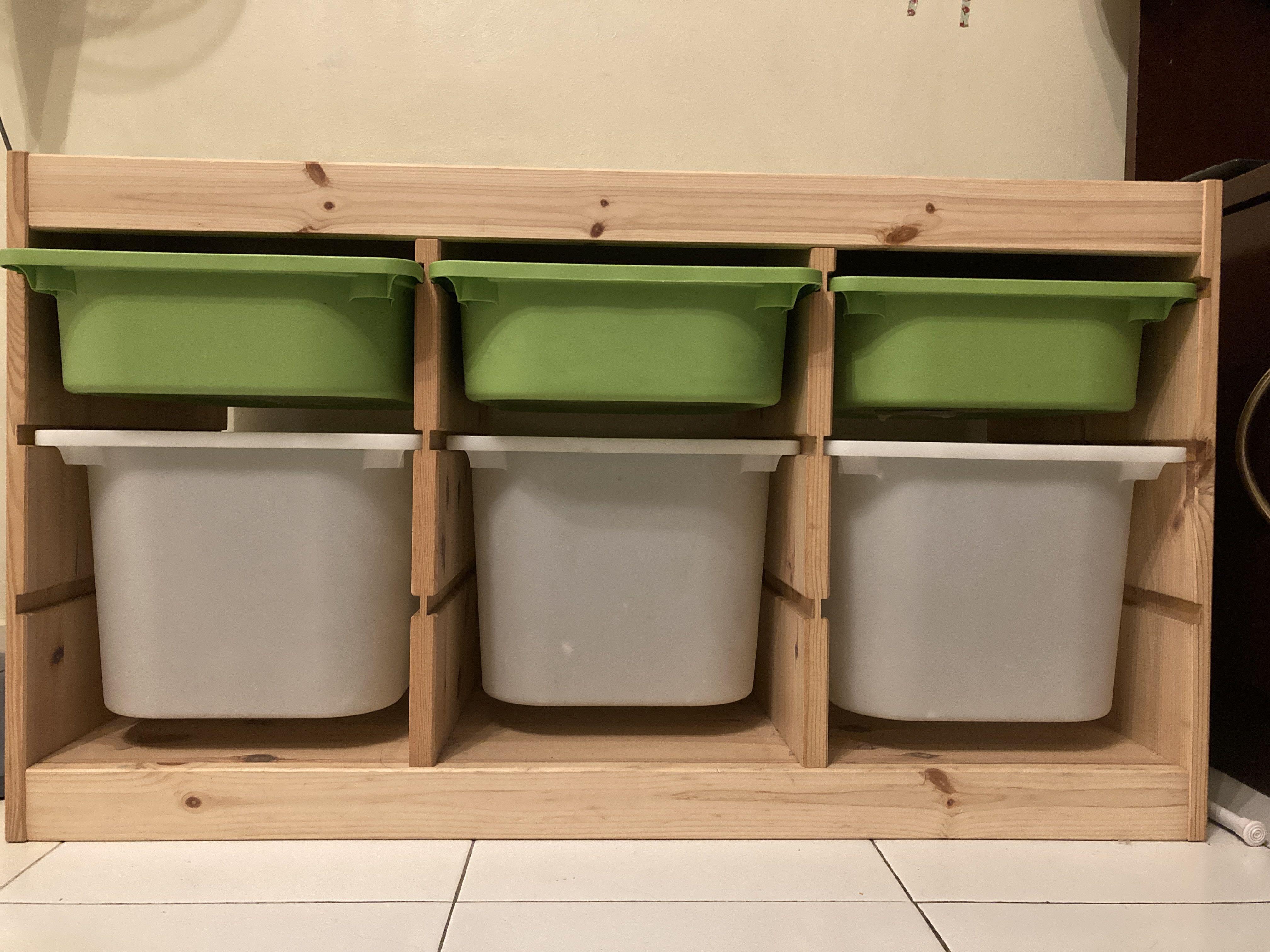 ikea trofast storage combination with boxes home furniture furniture on carousell