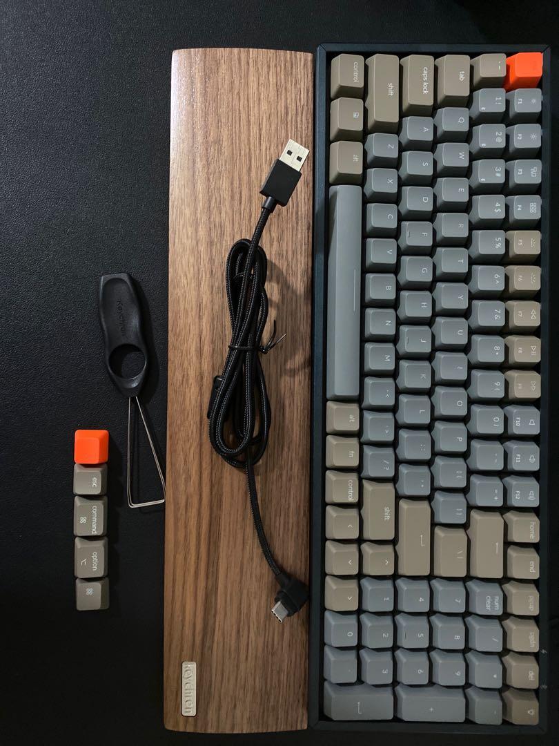 KeyChron K4 Aluminum Body Brown Switch RGB Backlight Keychron Wrist Rest, Computers & Tech