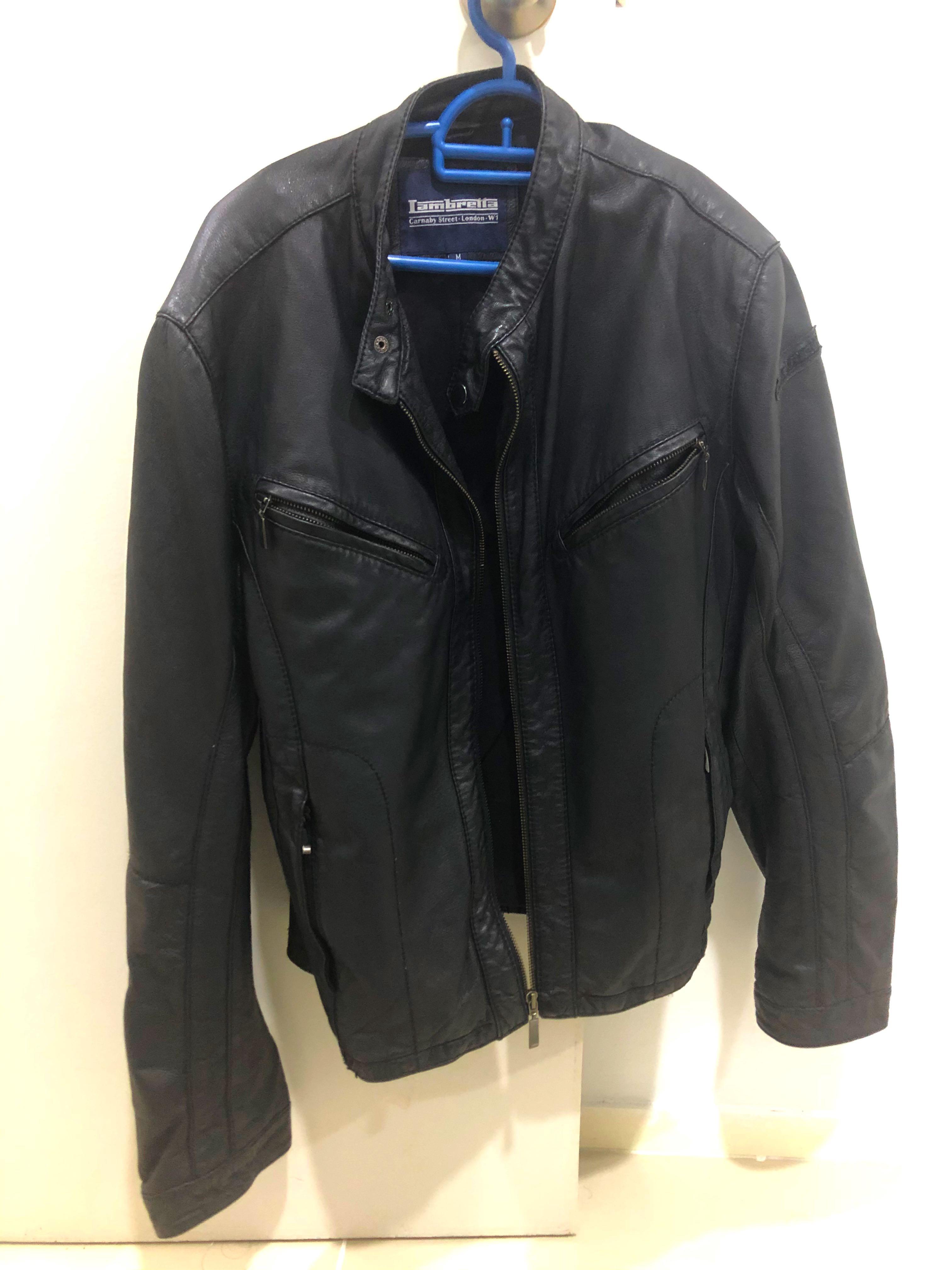 Lambretta Leather Jacket Men S Fashion Clothes Outerwear On Carousell