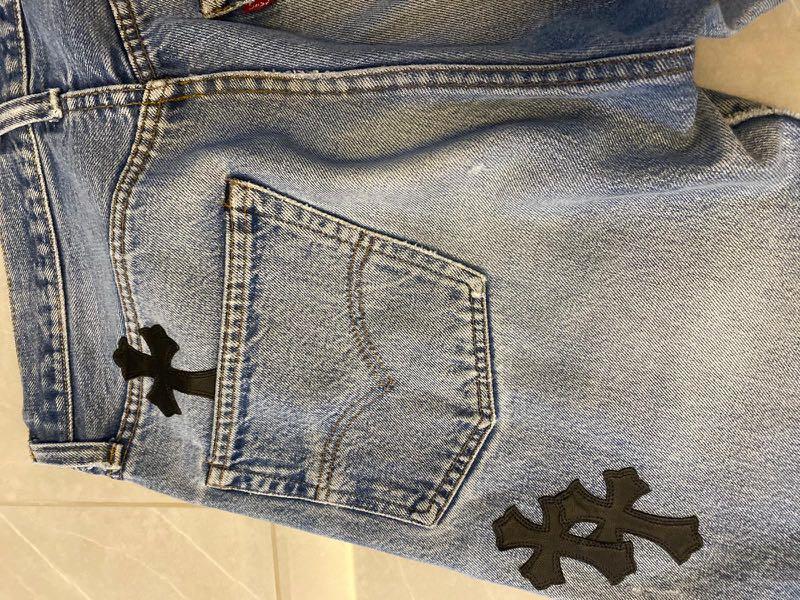 Levi's vintage 501 chrome hearts jeans, Men's Fashion, Bottoms, Jeans on  Carousell