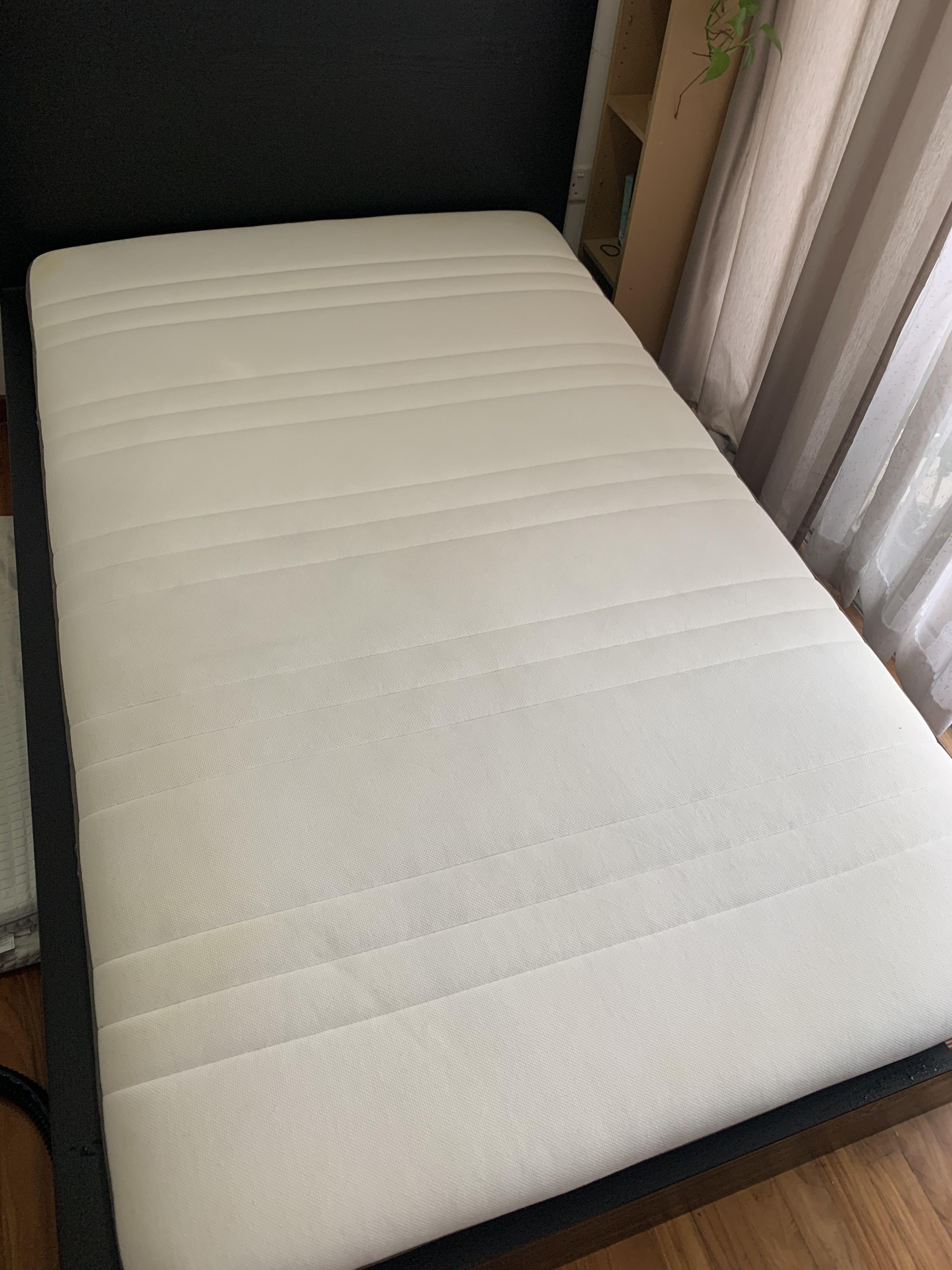 Malm Ikea Bed with Hovag Mattress (90x200cm), Furniture & Home Living