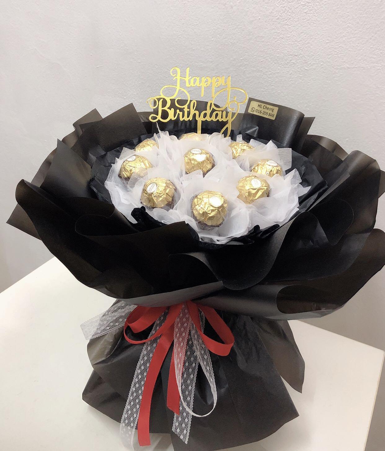 Medium Size Ferrero Rocher Bouquet Design Craft Artwork On Carousell