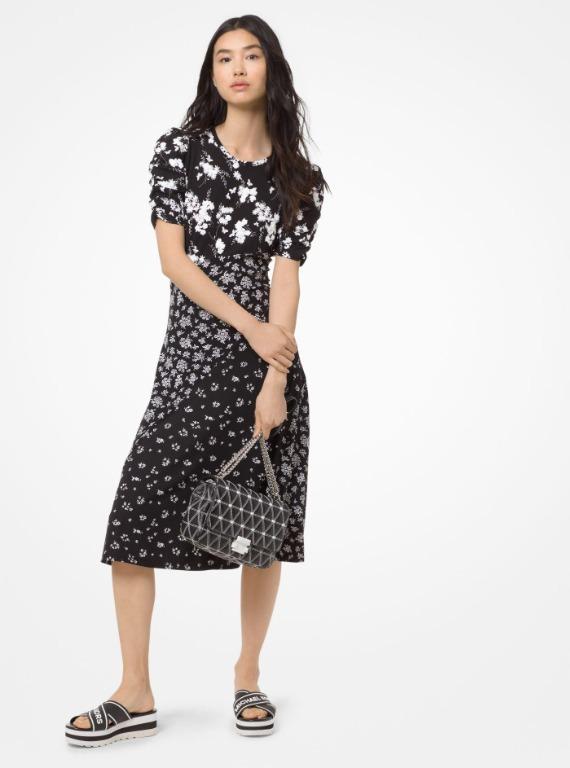 Michael Kors Embroidered Botanical Print Dress Women s Fashion Muslimah Fashion Dresses on Carousell