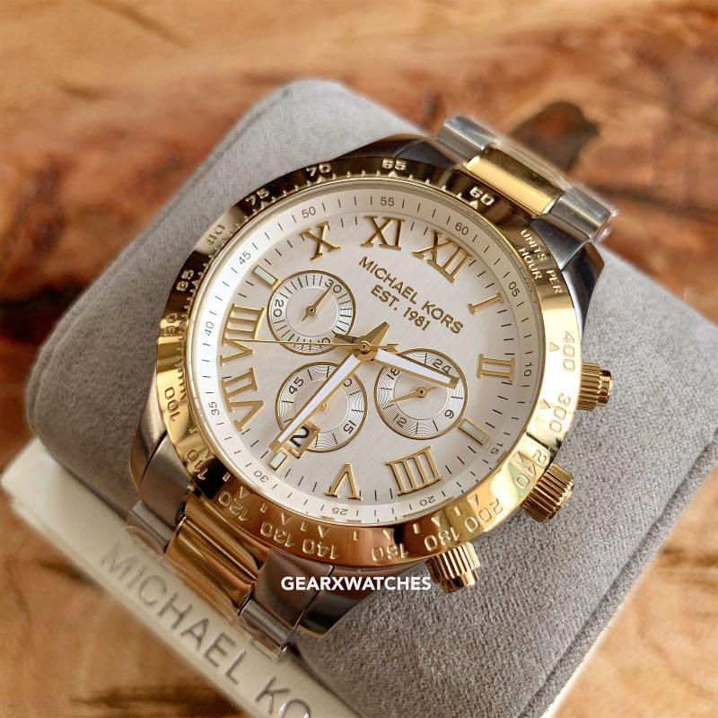 Michael kors layton sales two tone watch