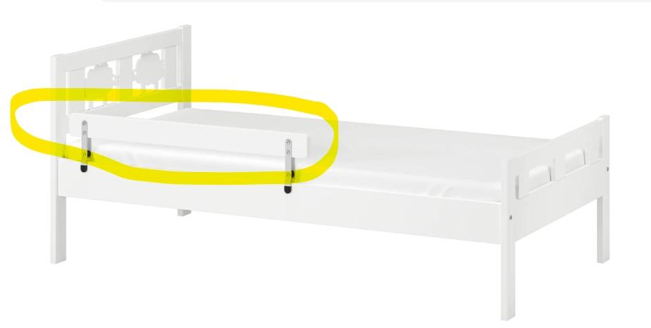 New Ikea Guard Rail White Vikare Babies Kids Cots Cribs On Carousell