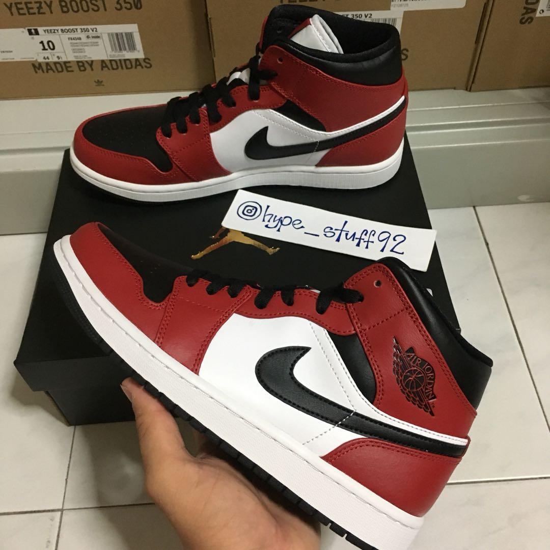 Nike Air Jordan 1 Mid Chicago Men s Fashion Footwear Sneakers on Carousell