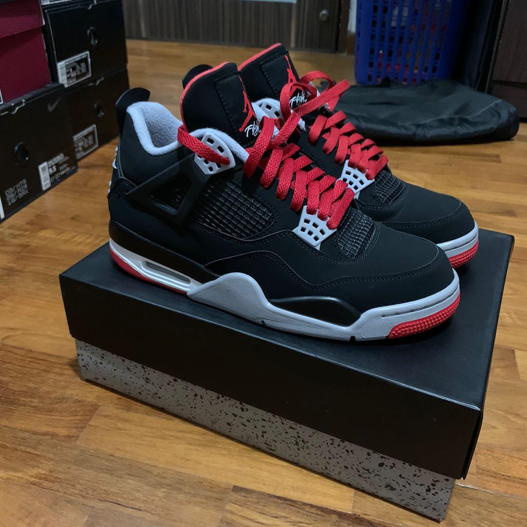 Nike air jordan hot sale retro 4 bred 219