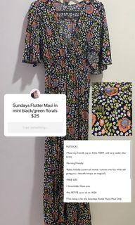 NSA - Sunday Flutter Maxi in Black/Green
