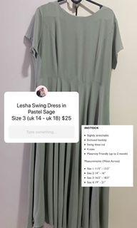 NSA - Swing Dress in Pastel Sage