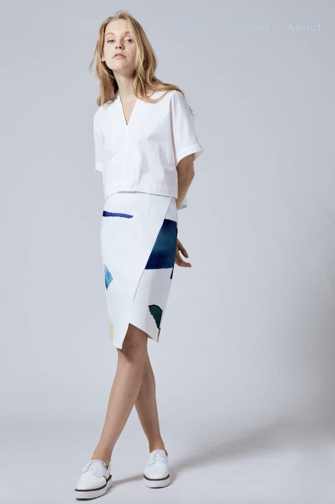 asymmetrical pencil skirt