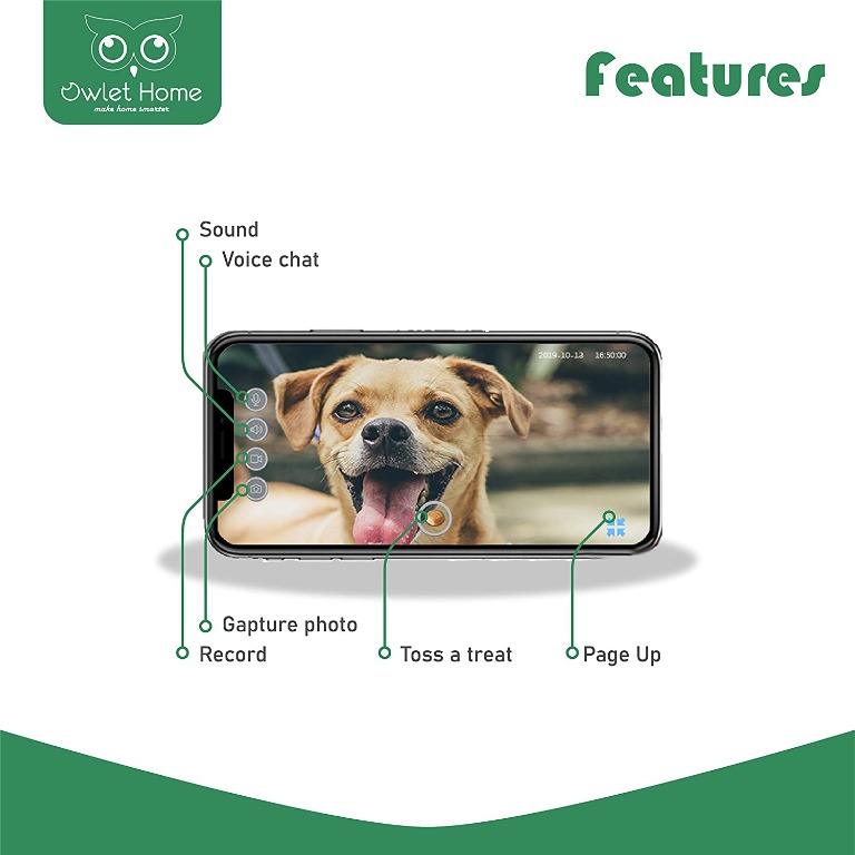 Pet Treat Dispenser, WiFi, 720P Camera, Live Video Stream, Night Vision, 2-Way Audio