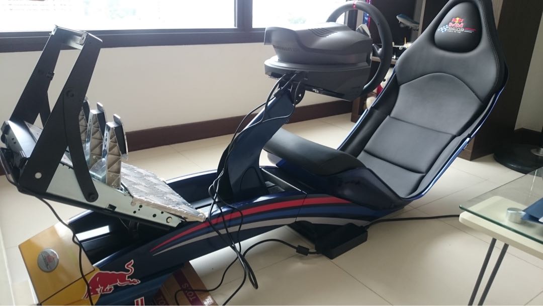 Playseat F1 Red Bull Racing W Thrustmaster T500rs And T3pa Pro Pedal Toys Games Video Gaming Gaming Accessories On Carousell