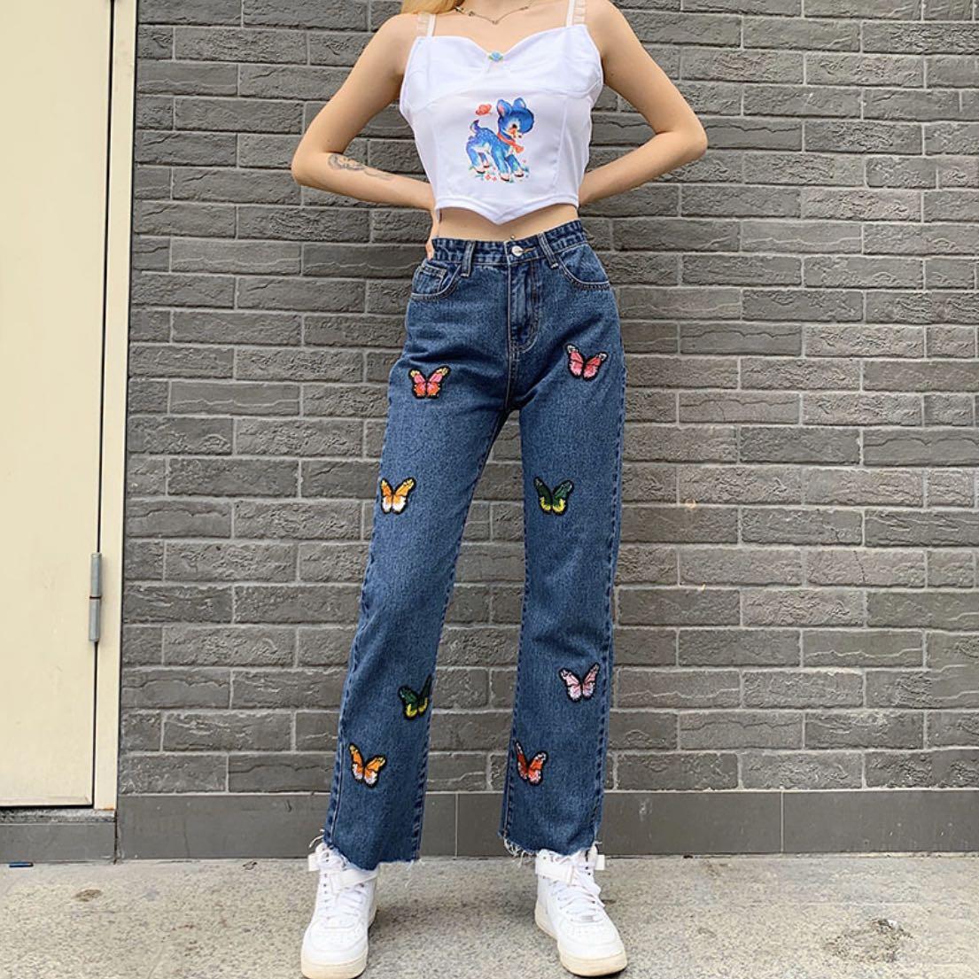 Butterfly pants jeans Clearance